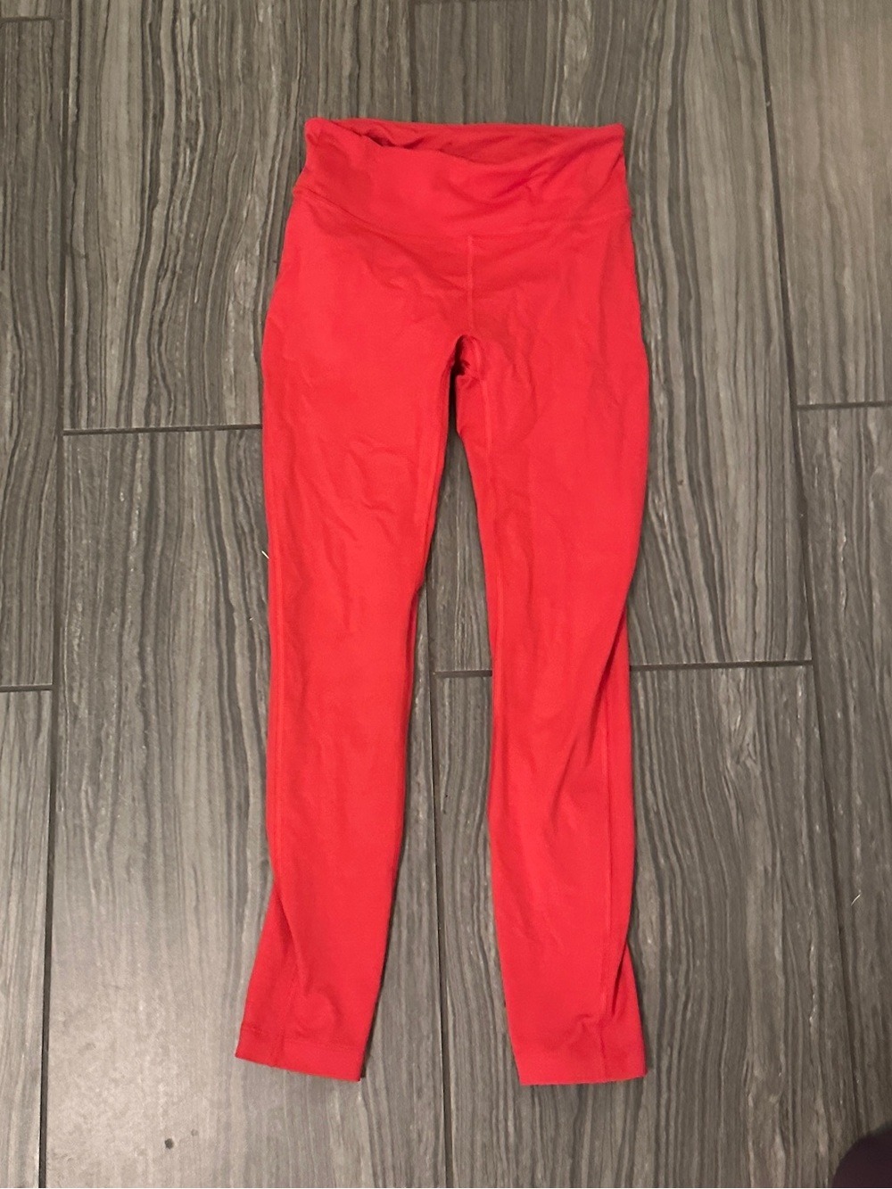Outdoor Voices Red High-Waist Performance Leggings